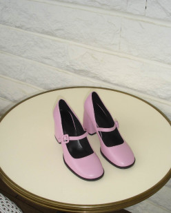 CHUNK HEEL MARY JANE PINK