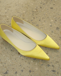 POINTED TOE BALLET FLAT YELLOW