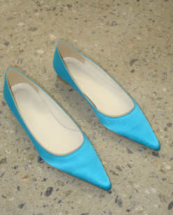 POINTED TOE BALLET FLAT BLUE