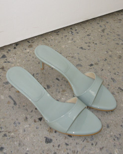 HIGH HEELS OPEN TOE SANDALS MINT GREEN